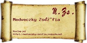 Medveczky Zsófia névjegykártya