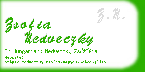 zsofia medveczky business card